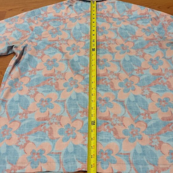 Toes on The Nose Hawaiian Shirt Men's XL Floral Tropical Button Up Short Sleeve - Picture 10 of 11